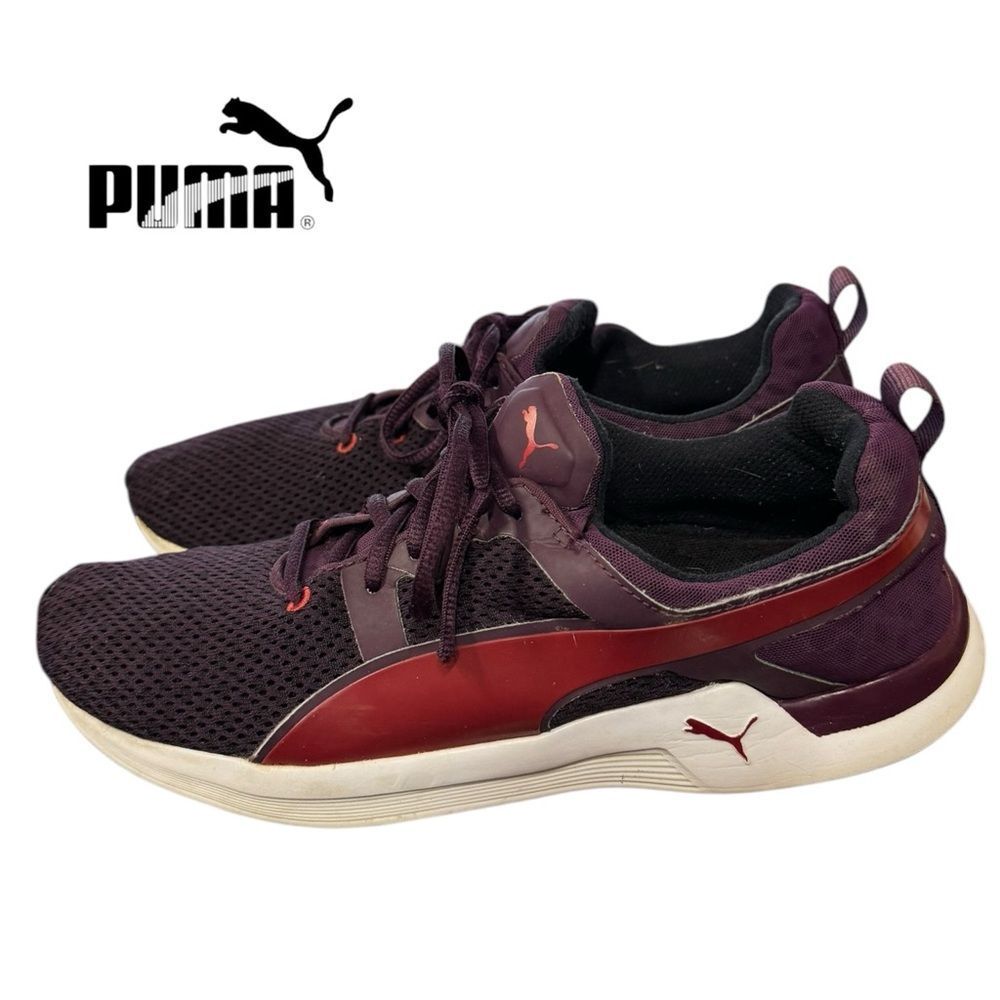 Puma Women's Pulse XT Geo Cross Trainer Plum/Red Sneakers 9